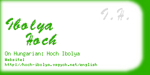 ibolya hoch business card